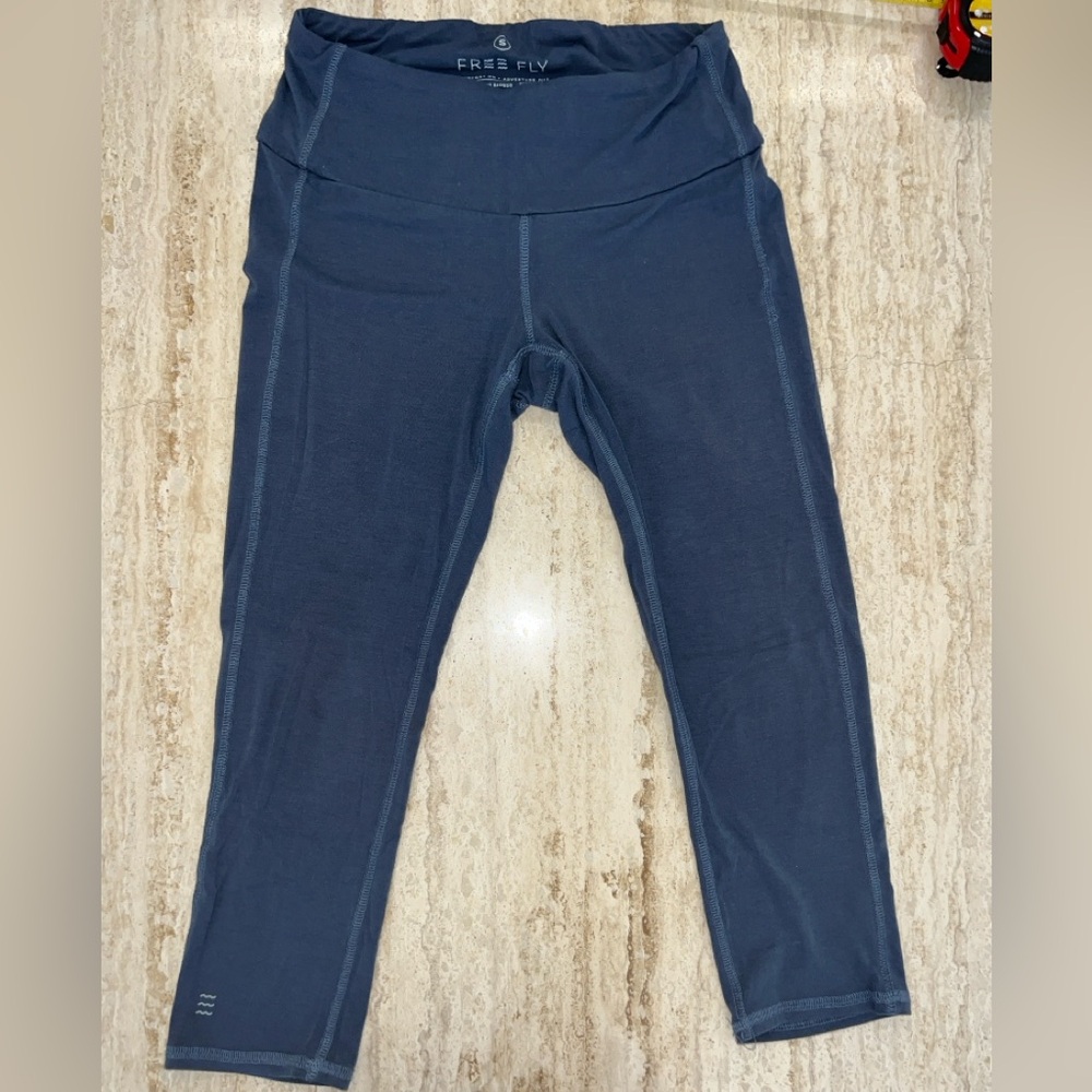 Freefly, Bamboo, Super SOFT blue leggings, size S